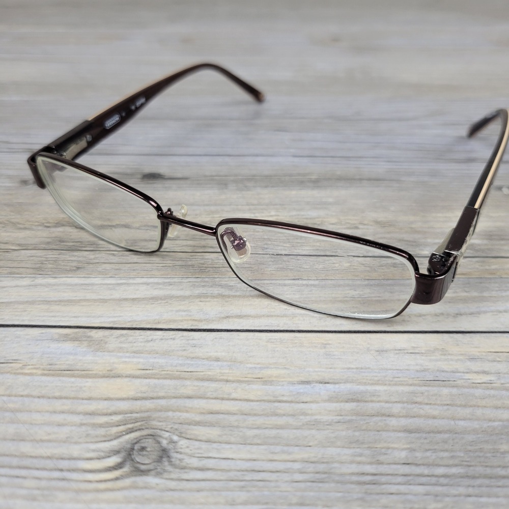 Coach Eyeglasses Frames L925 IVY Coffee Brown Rectangular Women 50-17-135